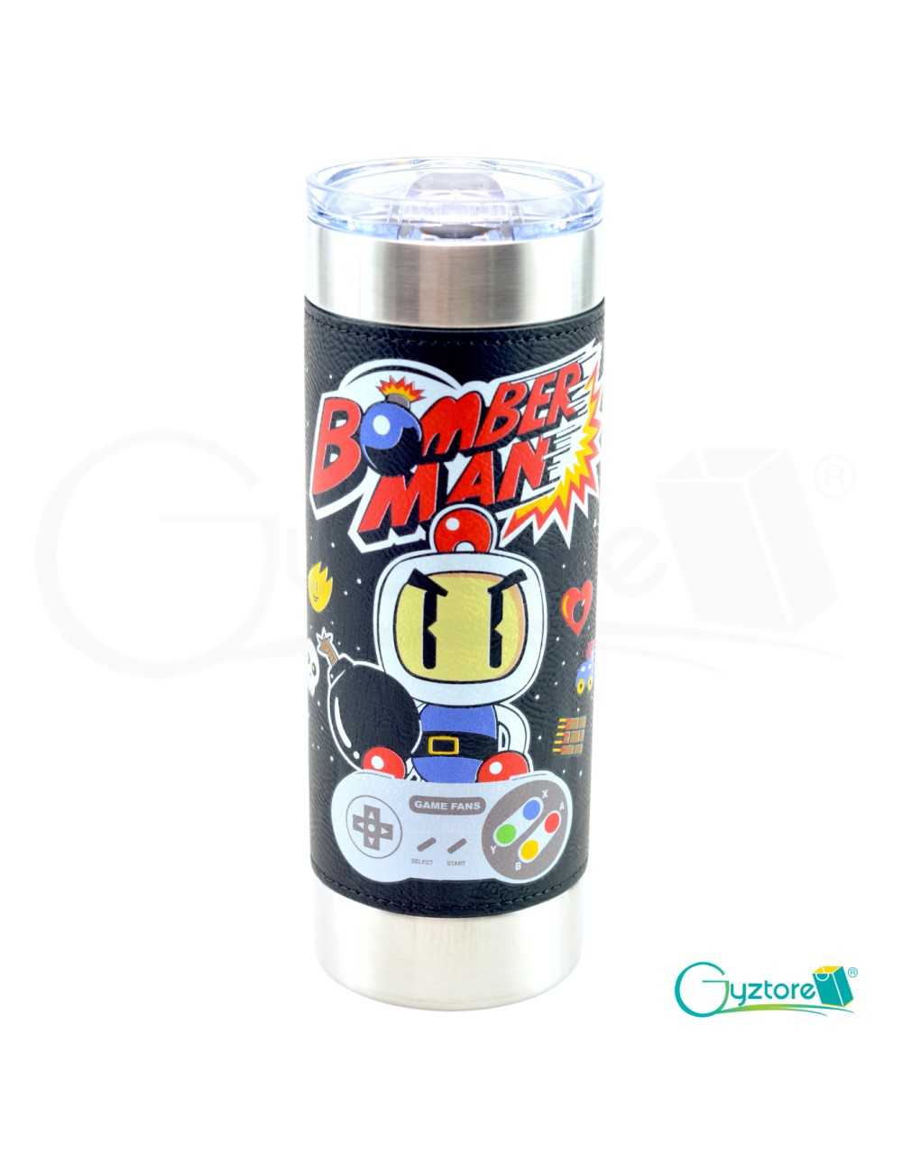Botellas térmicas cuero PU diseño BomberMan