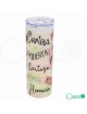 Botella Tumbler de vidrio glaseado "Mujer"