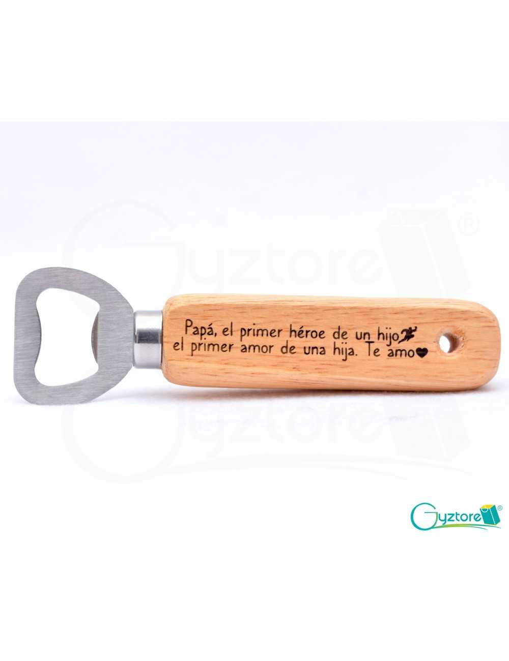 Llavero destapador de madera “Papá, el primero”