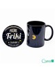 Combo para papá: Posavasos + taza negra "Papá Friki"