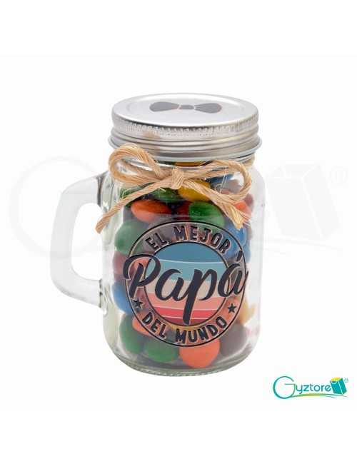 Mini Mason Jar rellenos de chocolates para Papá