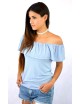 Blusa campesina lisa stretch