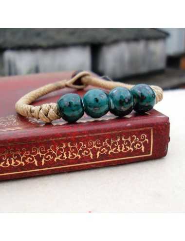 Brazalete beads de ceramica redondos