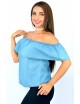 Blusa campesina estilo mezclilla