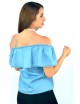 Blusa campesina estilo mezclilla