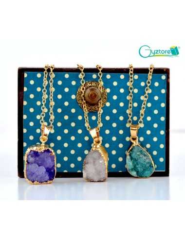 Collar Gemstone con dije de piedra natural