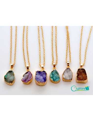 Collar Gemstone con dije de piedra natural