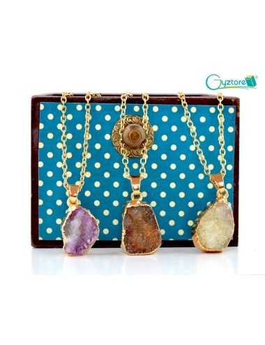 Collar Gemstone con dije de piedra natural