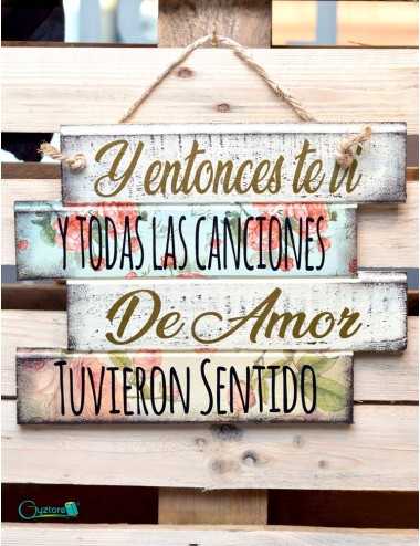 Cuadro artesanal "Y entonces te ví"