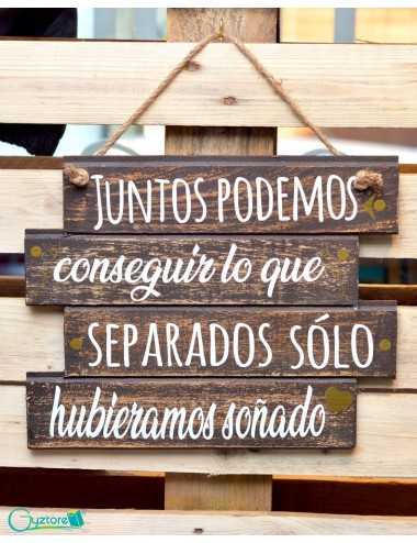 Cuadro artesanal "Juntos podemos"