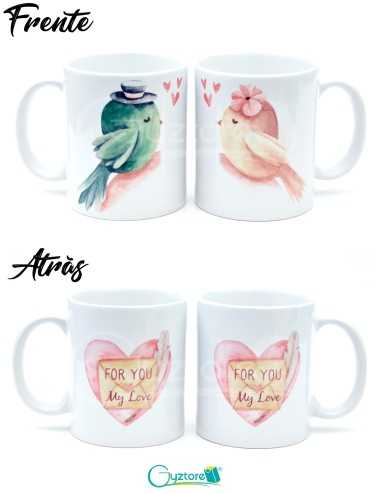 Tazas para parejas de pajaritos