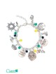Pulsera plateada ''El Rey León'' con dijes