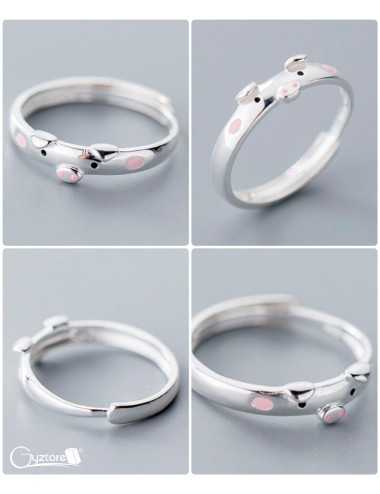 Anillo ajustable diseño de chanchito