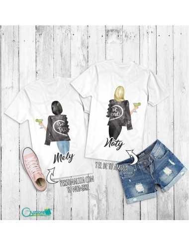 Camisetas personalizables con diseño de Best Friends