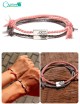 Pulseras para parejas gris y rosada