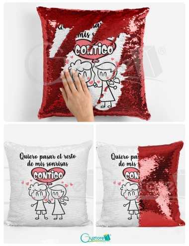Almohadón mágico Quiero pasar el resto de mis sonrisas contigo