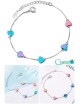 Pulsera de corazones tornasol