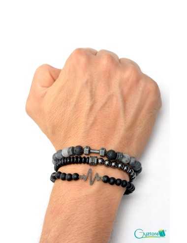 Set de 3 pulseras para hombre