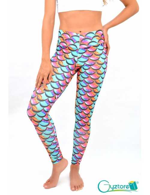 Licras tubo supplex diseño Sirena turquesa Licras tubo supplex diseño Sirena turquesa
