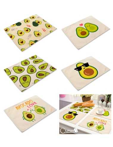Individuales diseño de aguacate