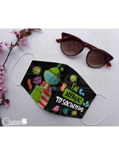 Mascarillas negras diseño Grinch