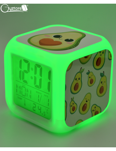 Relojes digitales “Aguacates” con LED multicolor