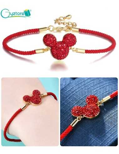 Pulseras rojas diseño de Mickey Mouse
