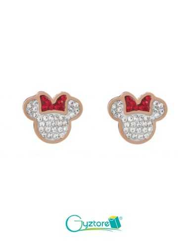 Aretes de titanio y zirconias diseño de Minnie