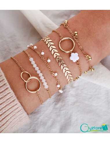 Set de pulseras doradas Bohemian