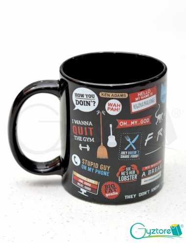 Taza negra de Friends Full Print