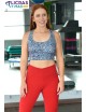 Croptop olimpico diseño Animal Print Gris