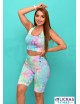 Biker suplex diseño verde estampado