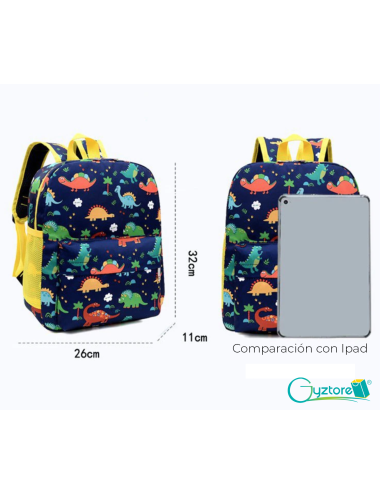 Mochila bulto infantil diseño dinosaurios
