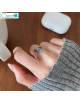 Anillo ajustable Piedras azules, plata 925