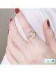 Anillo ajustable Luna y estrella plata 925